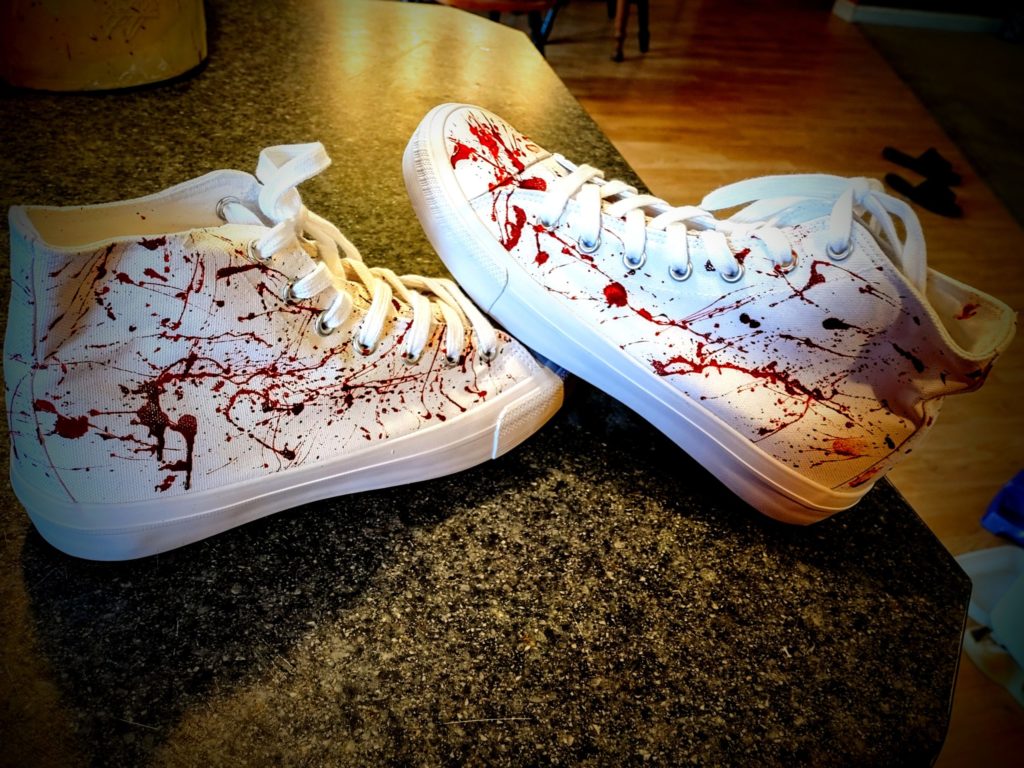 Bloody Good Time Custom High Tops size 11 | Costumes 4 Less