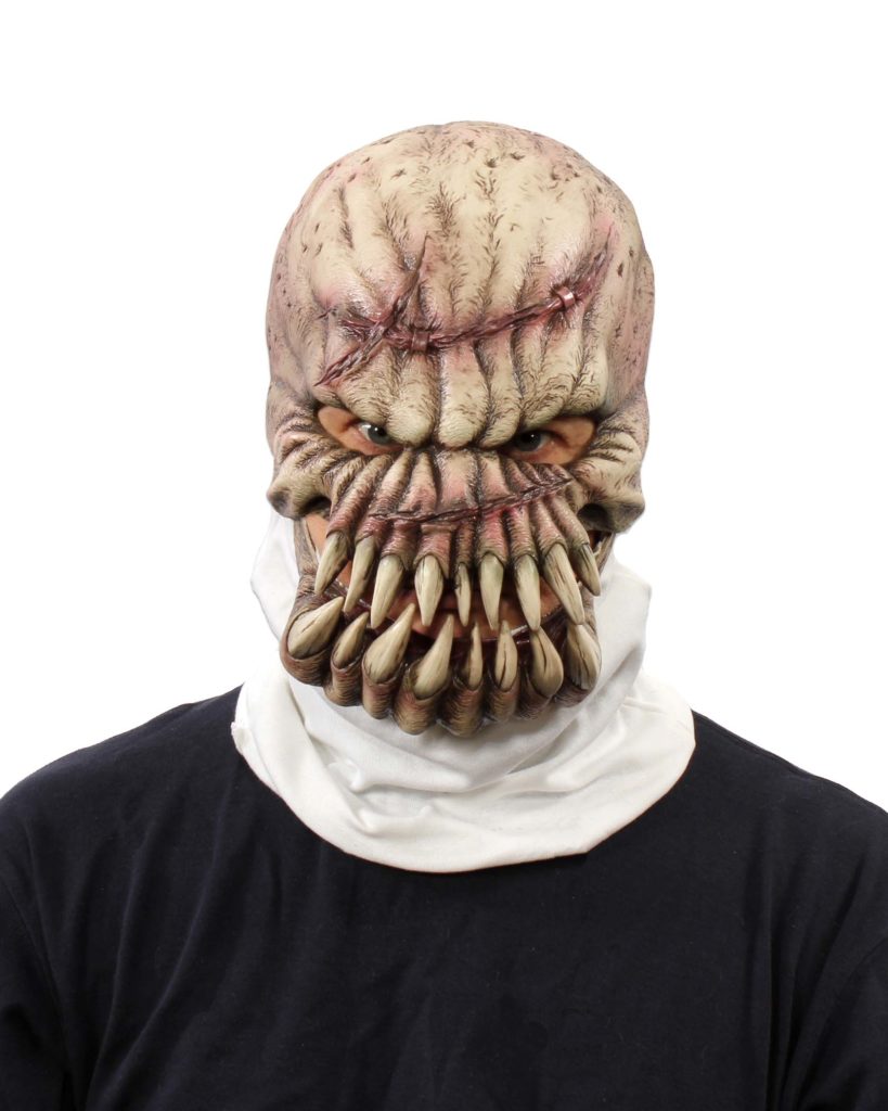 Grinder, Moving Mouth Monster Latex Face Mask with Large Jaw and Teeth | Costume BS1010