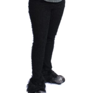 Black furry leggings with hooves scaled 1