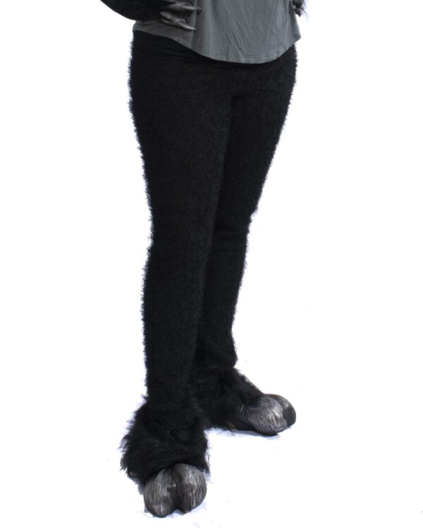 Black furry leggings with hooves scaled 1