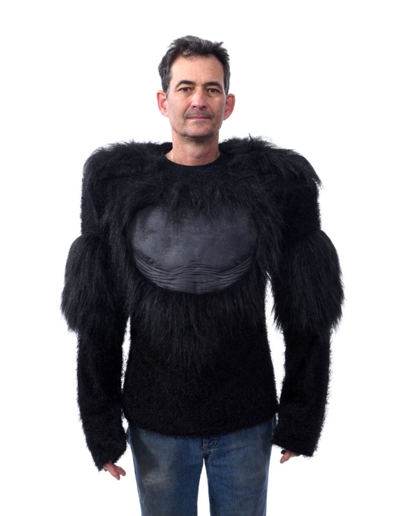 Gorilla Primate Shirt with Latex Chest and Faux Fur | Costumes 4 Less C1004