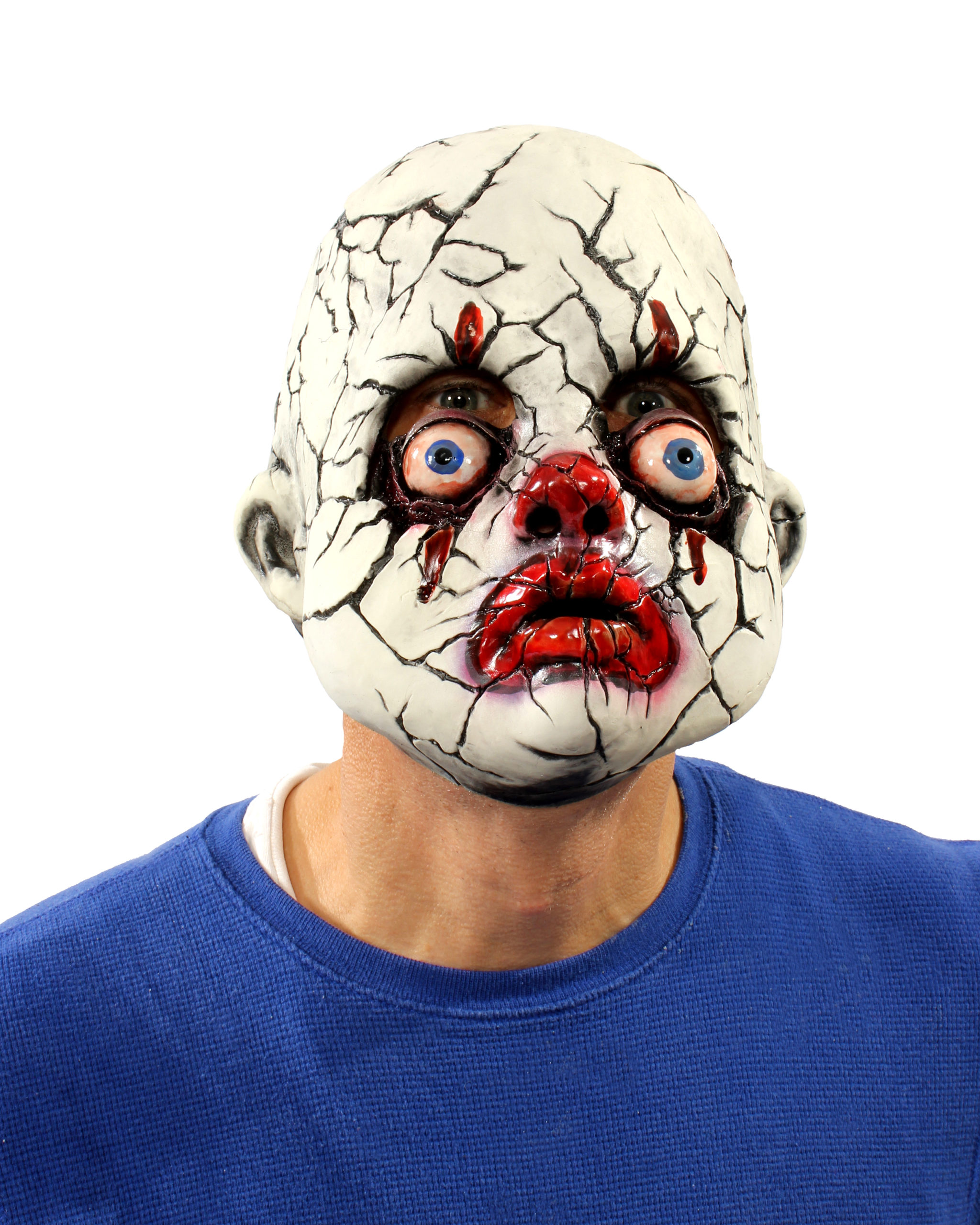 Cracked Clown Halloween Mask scaled 1