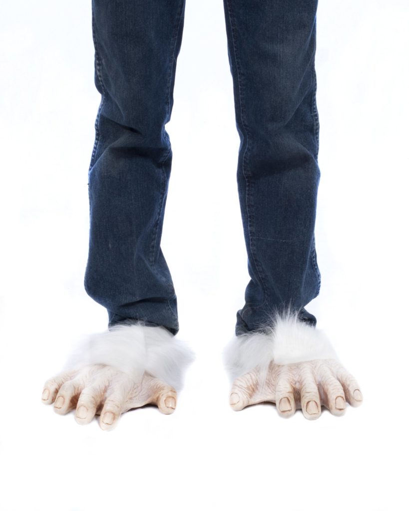 White Gorilla Ape Feet, Albino Primate or Yeti Feet | Costumes 4 Less F1015