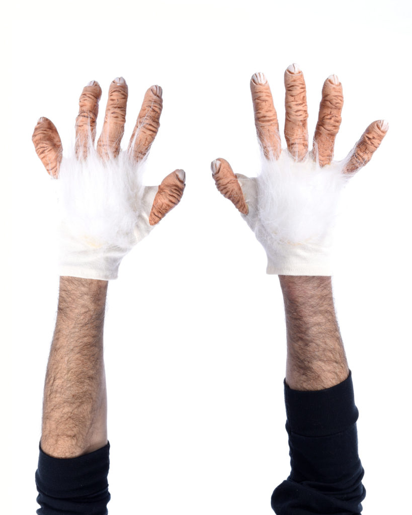 Albino Gorilla White Gloves | Costumes 4 Less G1035