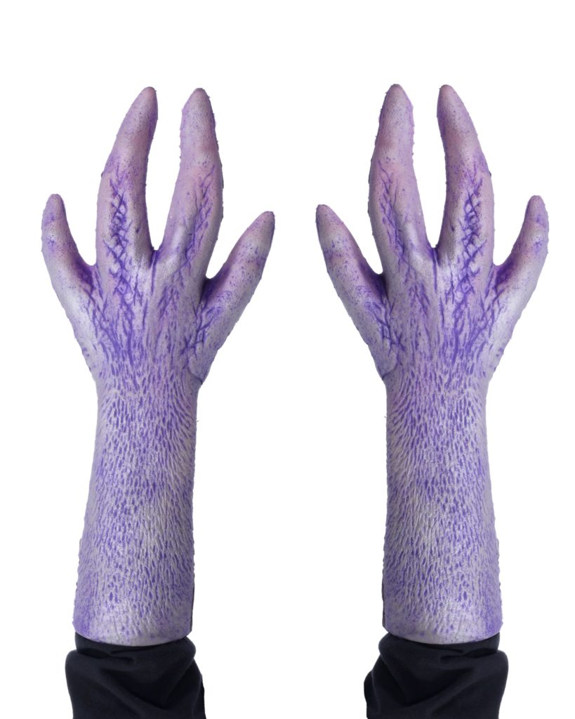 Extended Alien Costume Hands all Latex Full Coverage Costume Hands | Costumes 4 G1038