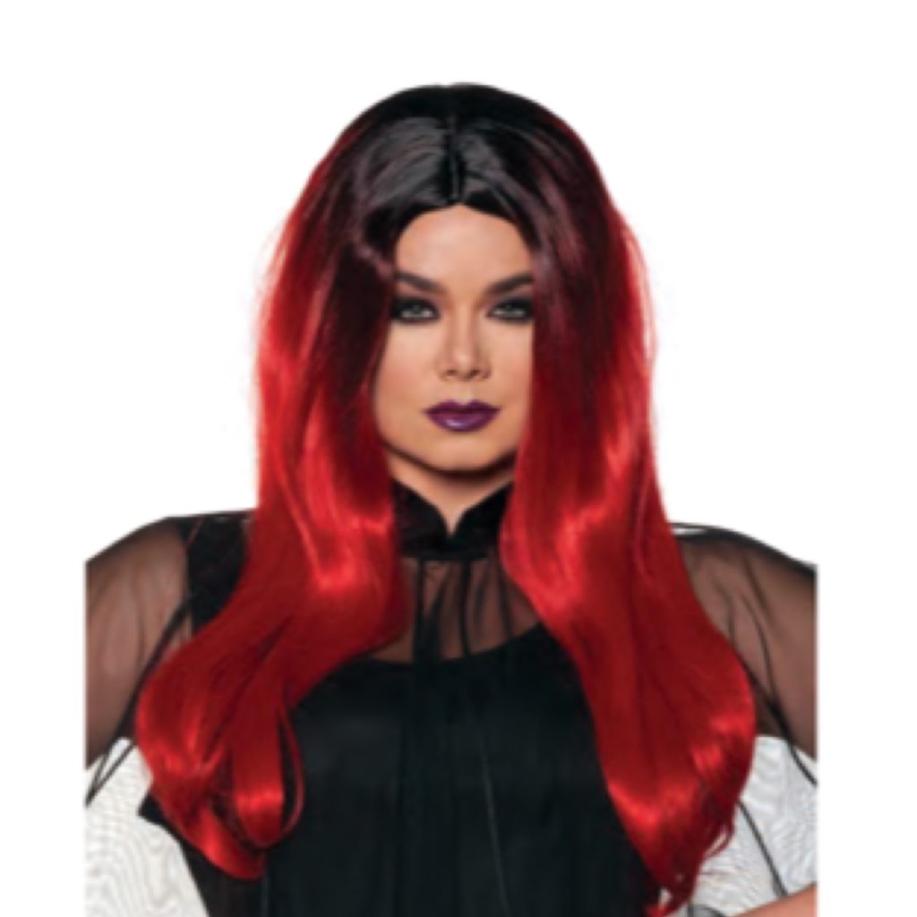 Red / Black Ombre Wig | Costumes 4 Less