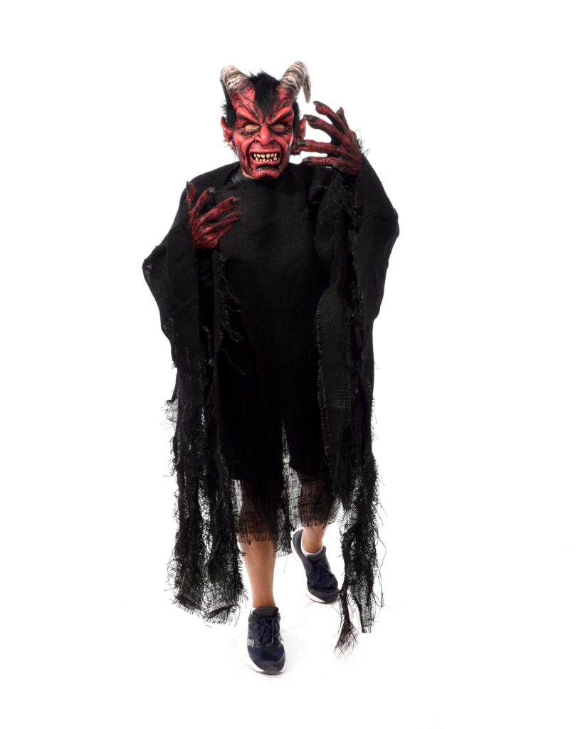Diablo, Devil Red Krampus Costume Kit with Mask, Gloves and Rotting Shirt | Cost K1MB1008