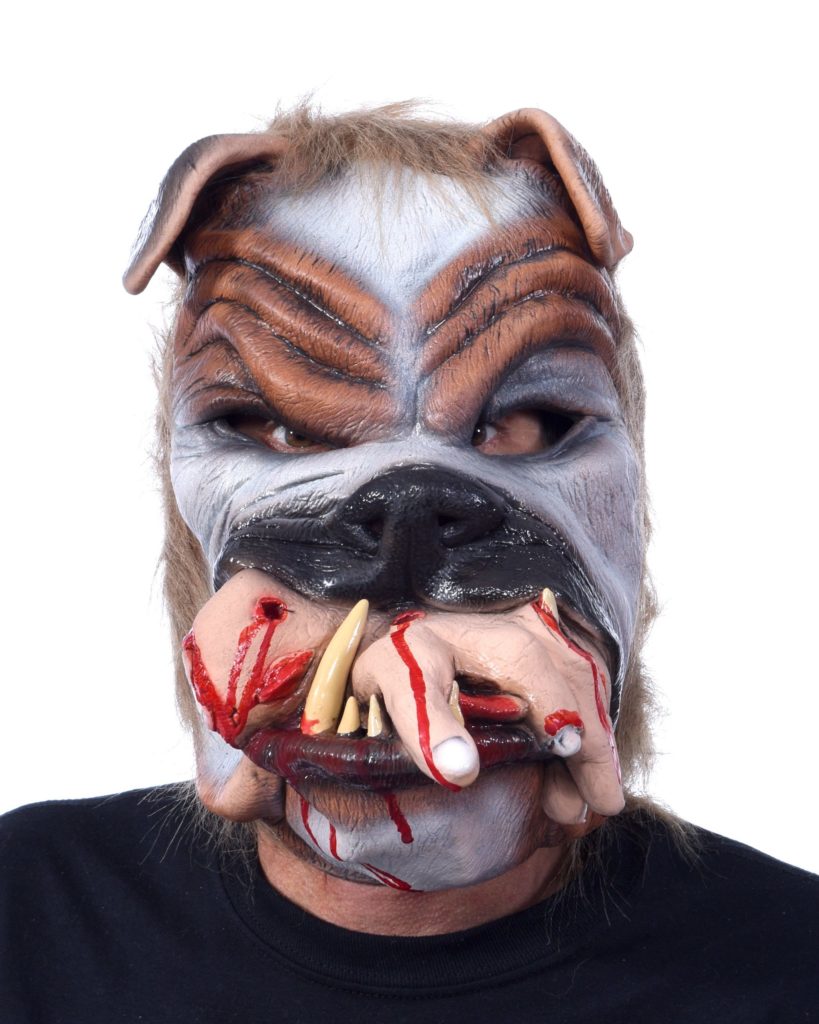 Fetch Dog Latex Face Mask Biting the Hand That Feeds You | Costumes 4 Less M1010