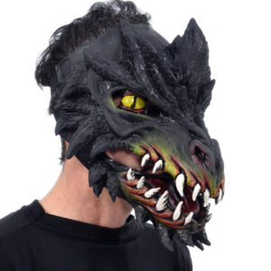Noir Dragone Black Dragon Face Halloween Mask scaled 1