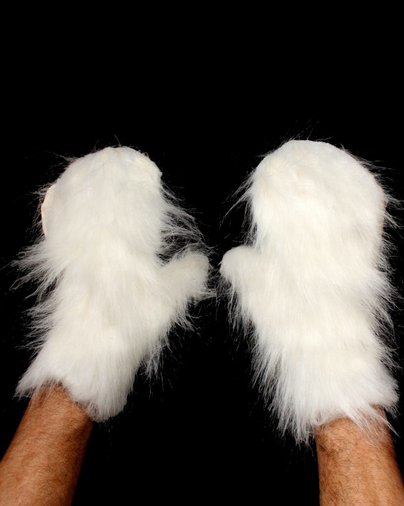 White Furry Costume Bunny Paws | Costumes 4 Less G1022