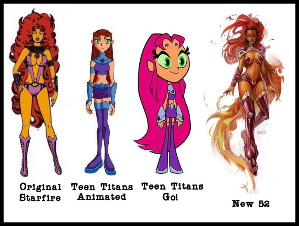 Starfire costume variations