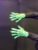 UV Green Short Flesh Monster Costume Latex Hands