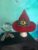 Toad & Sage Exclusive – Red Embroidered Wool Cotton Blend Modern Witch Hat with a Flying Witch